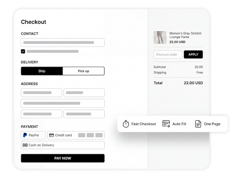 Single Page Checkout