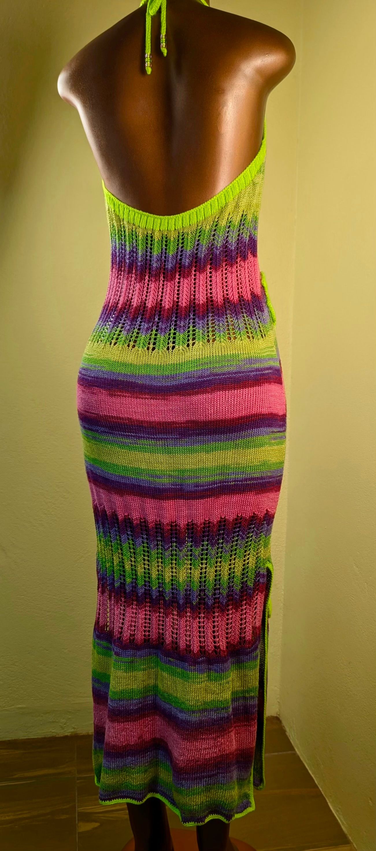  Ocean Waves Knit Maxi Dress for brunch or dinner_7