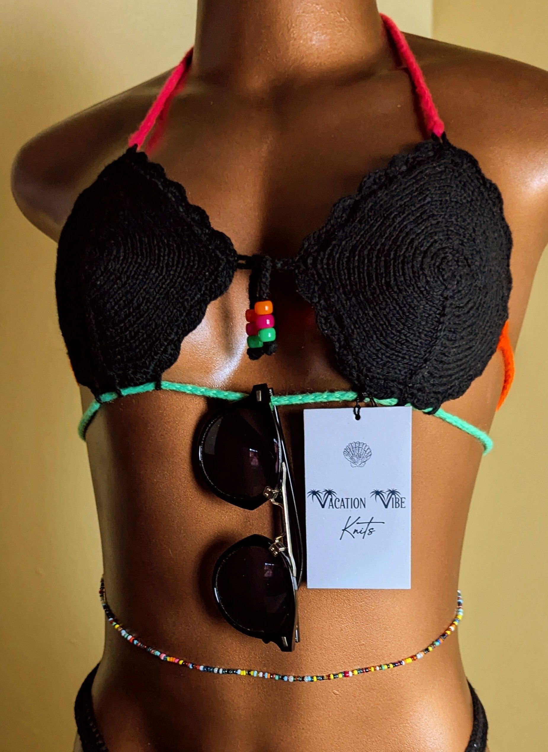  Jewel Cut Out Bikini Top - Summer Inspired