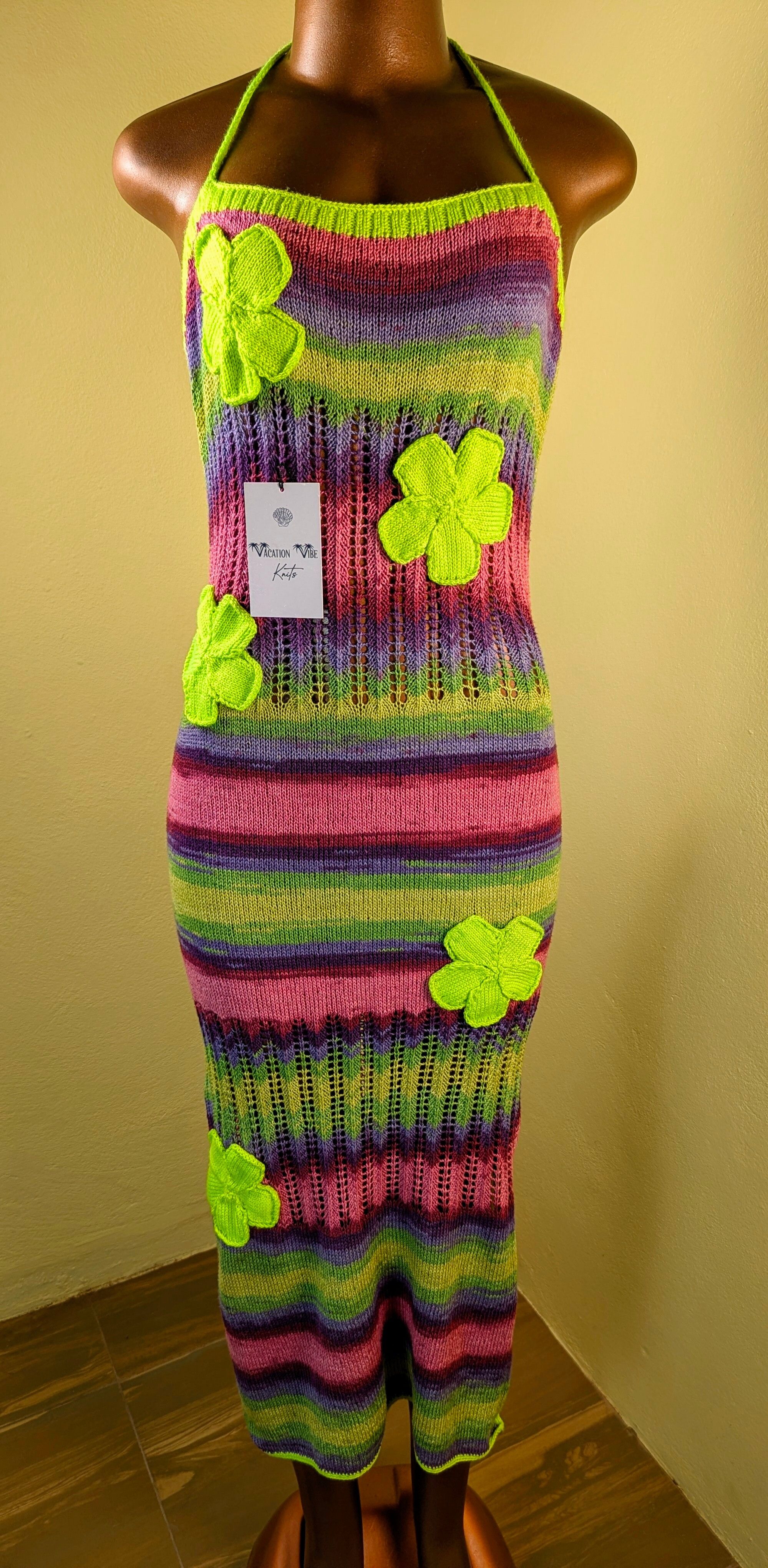  Ocean Waves Knit Maxi Dress for brunch or dinner_8