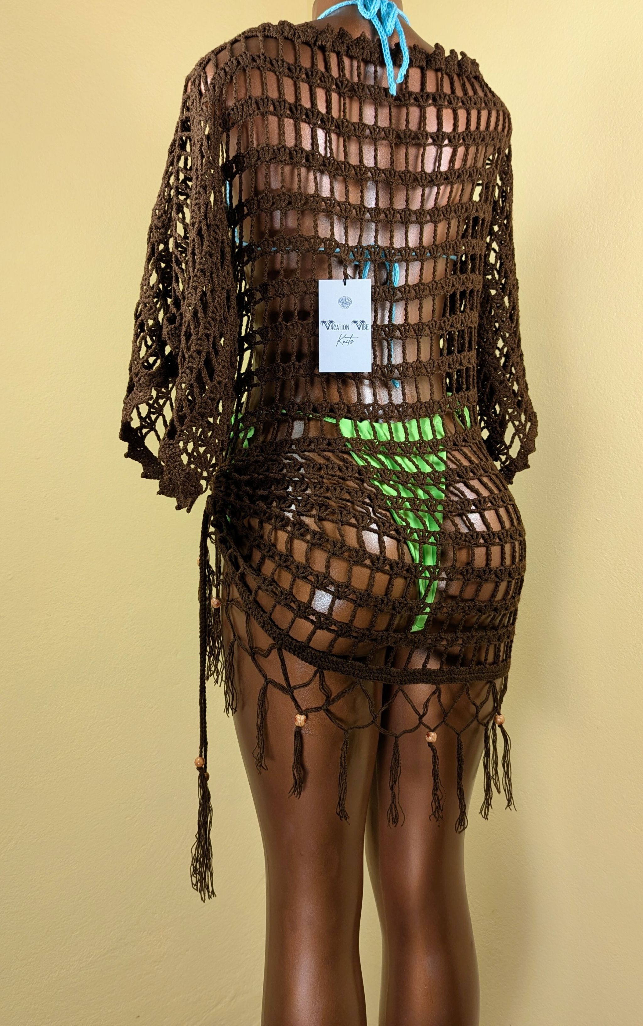  Mocha Sand Crochet Cover Up Tunic_11