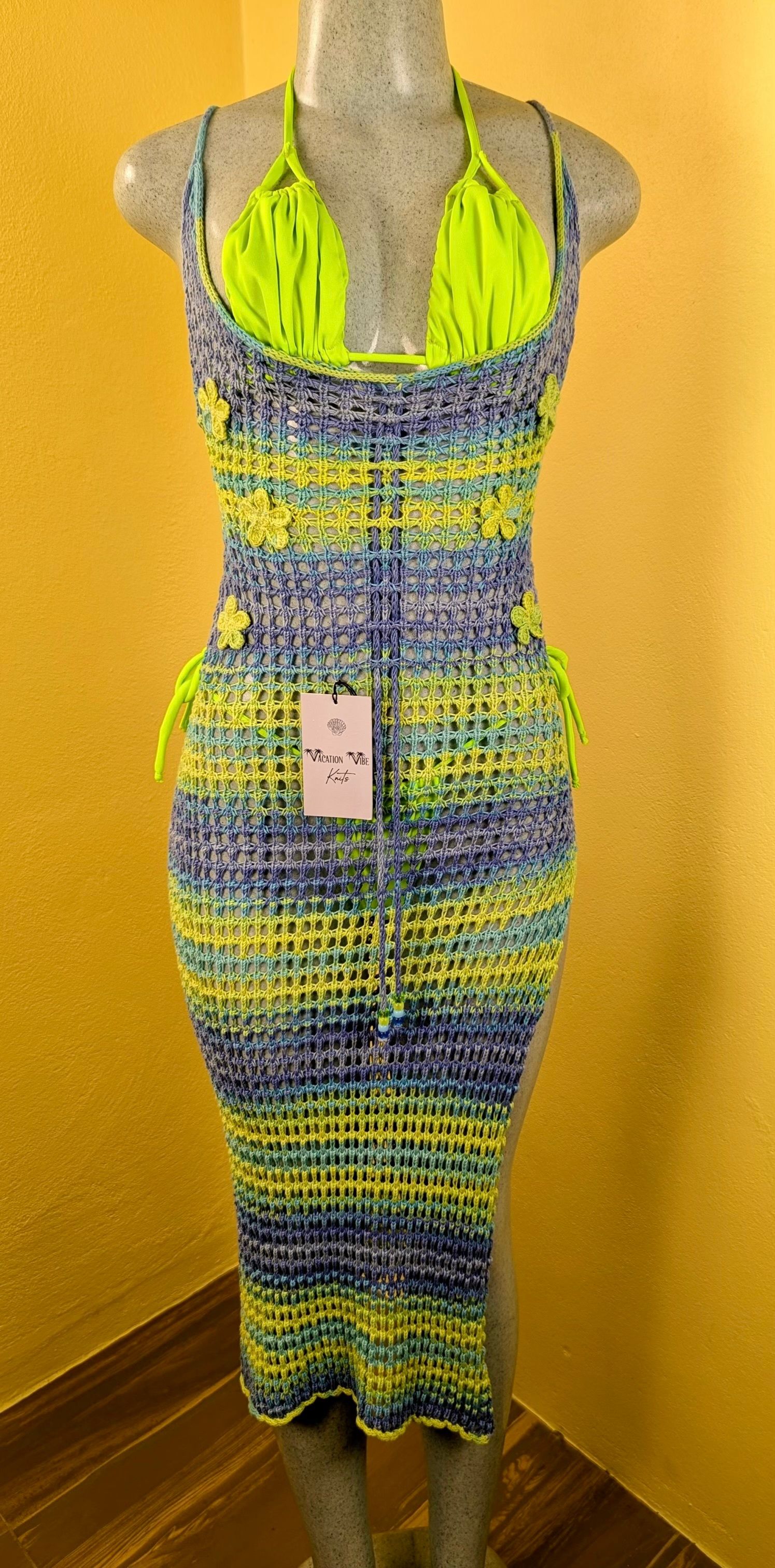  Petal Illusion Midi Cover Up Dress