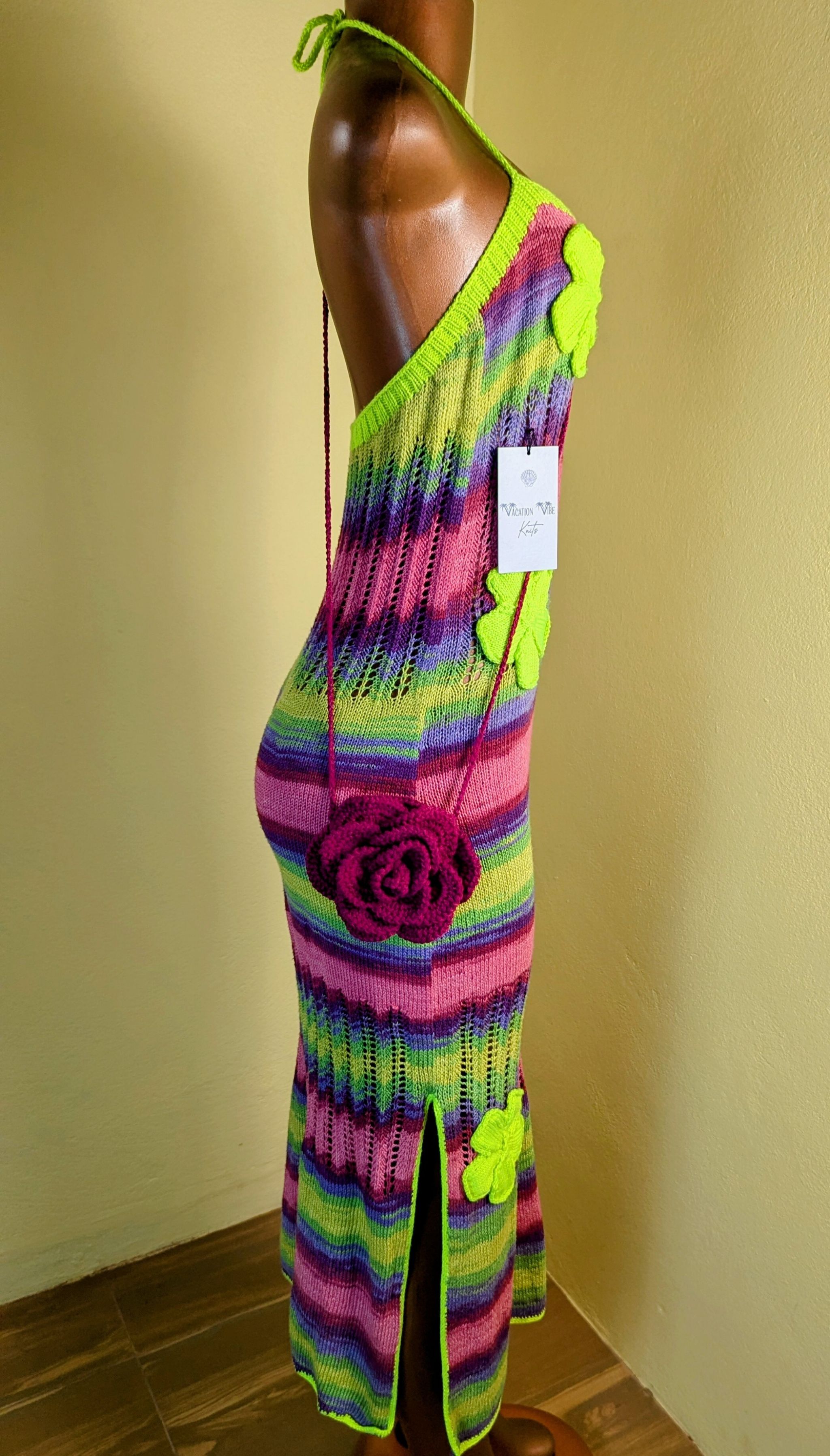  Ocean Waves Knit Maxi Dress for brunch or dinner_2
