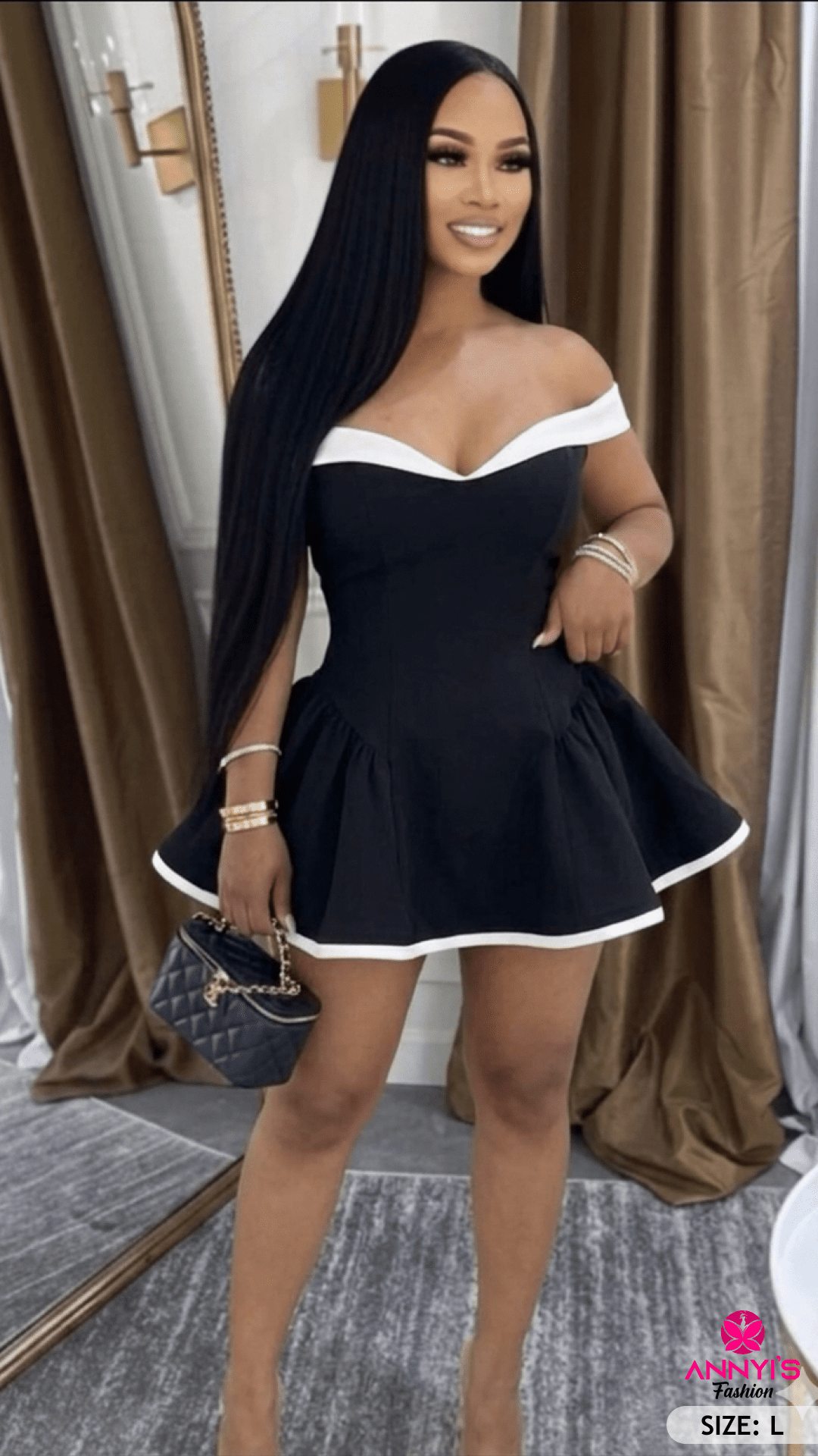 Glam Short Mini Dress [L]