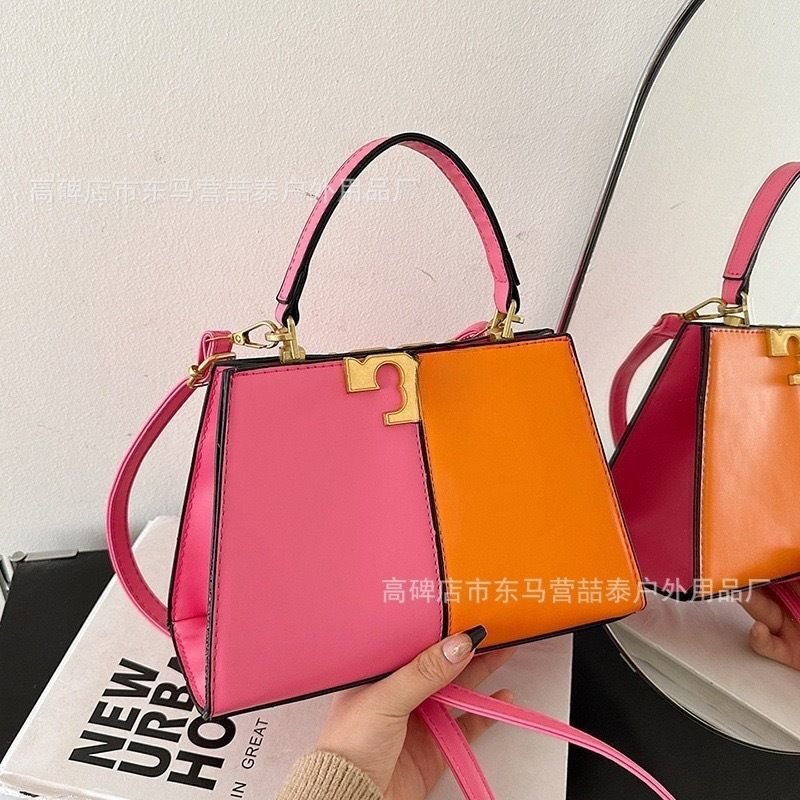 Enchanted Two-Tone Leather Handbag