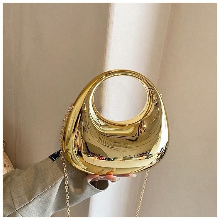 Opulent Metallic Gold Handbag
