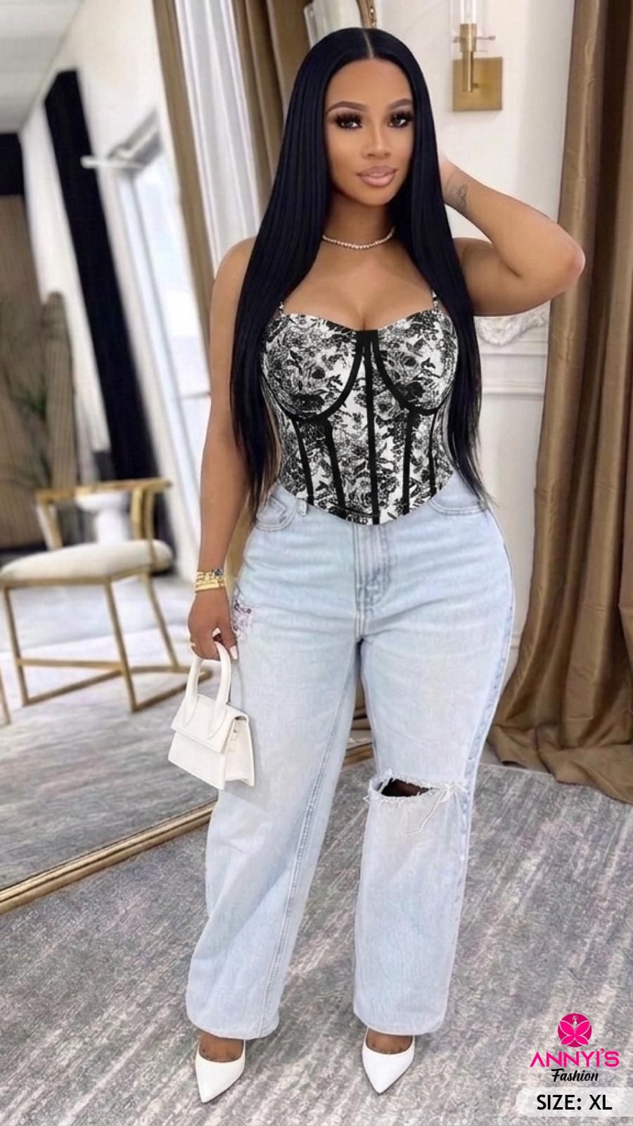 Enchanted Floral Corset Top [XL]