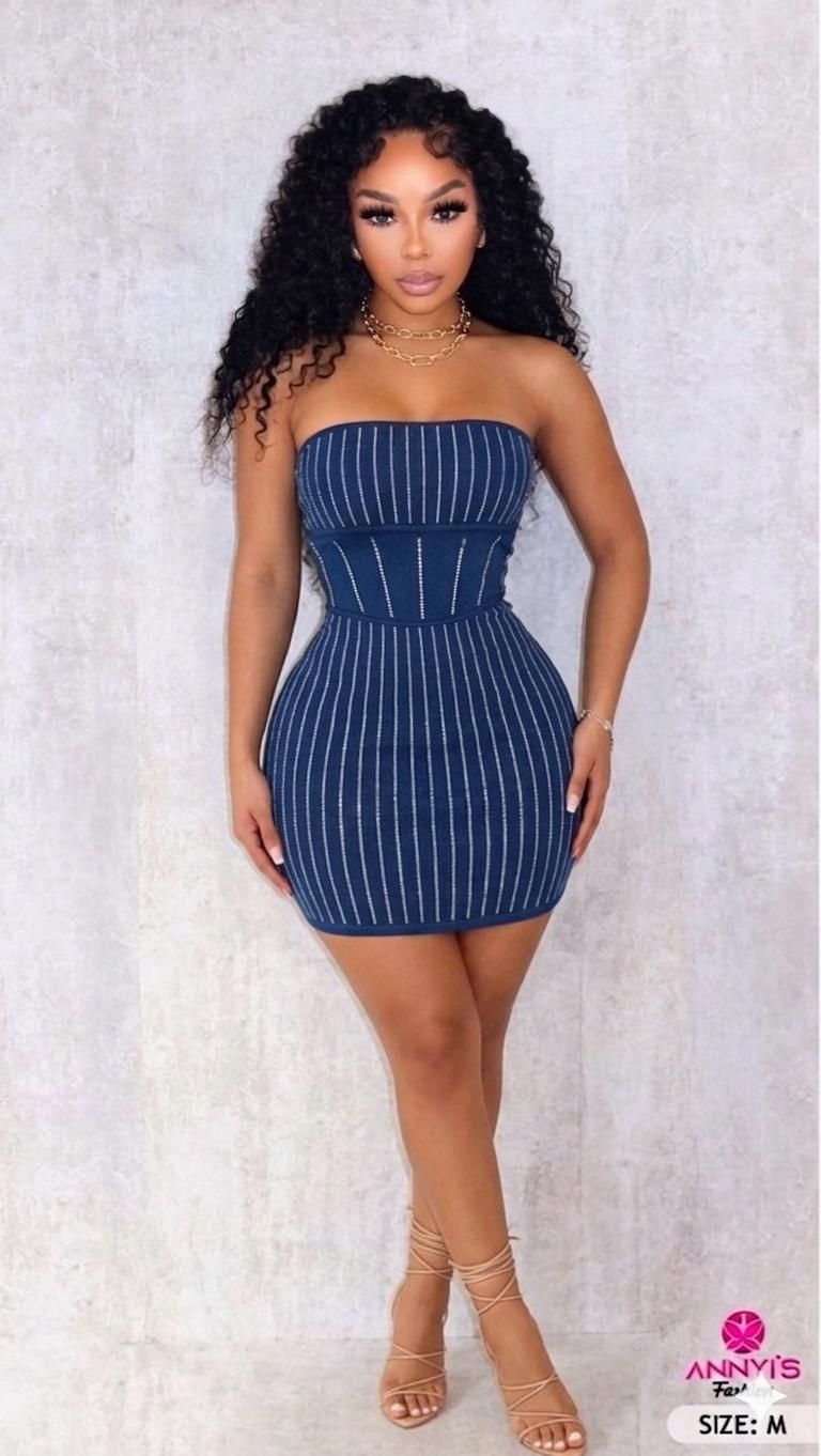 Opulent Strapless Bodycon Dress [M]