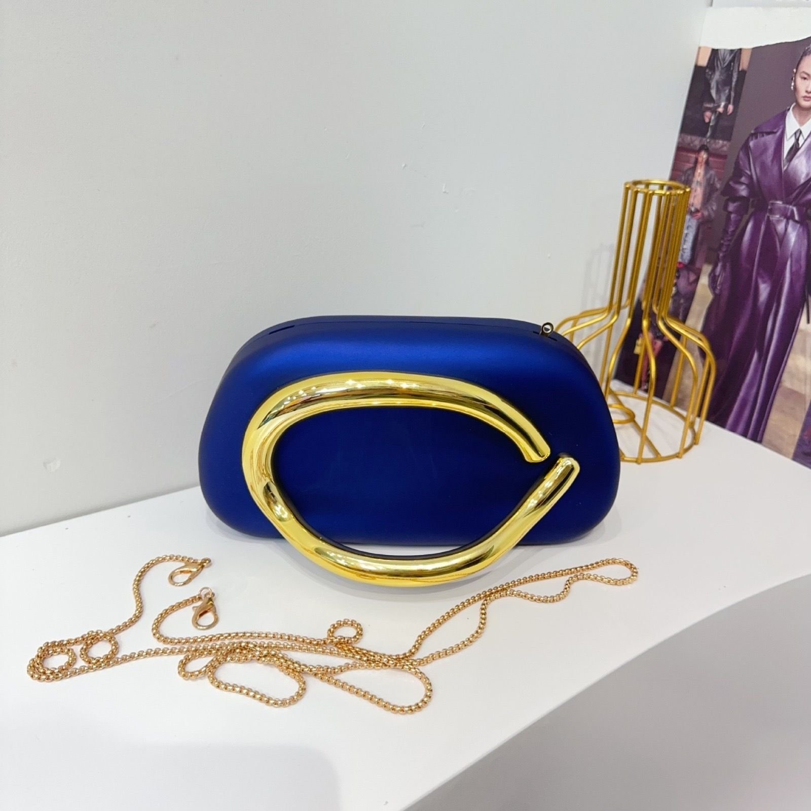 Enchanted Clutch Bag with Gold Accent 