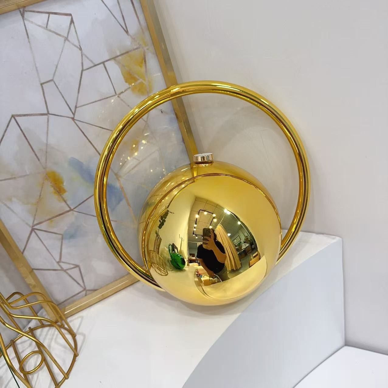 Opulent Gold Sphere Evening Bag