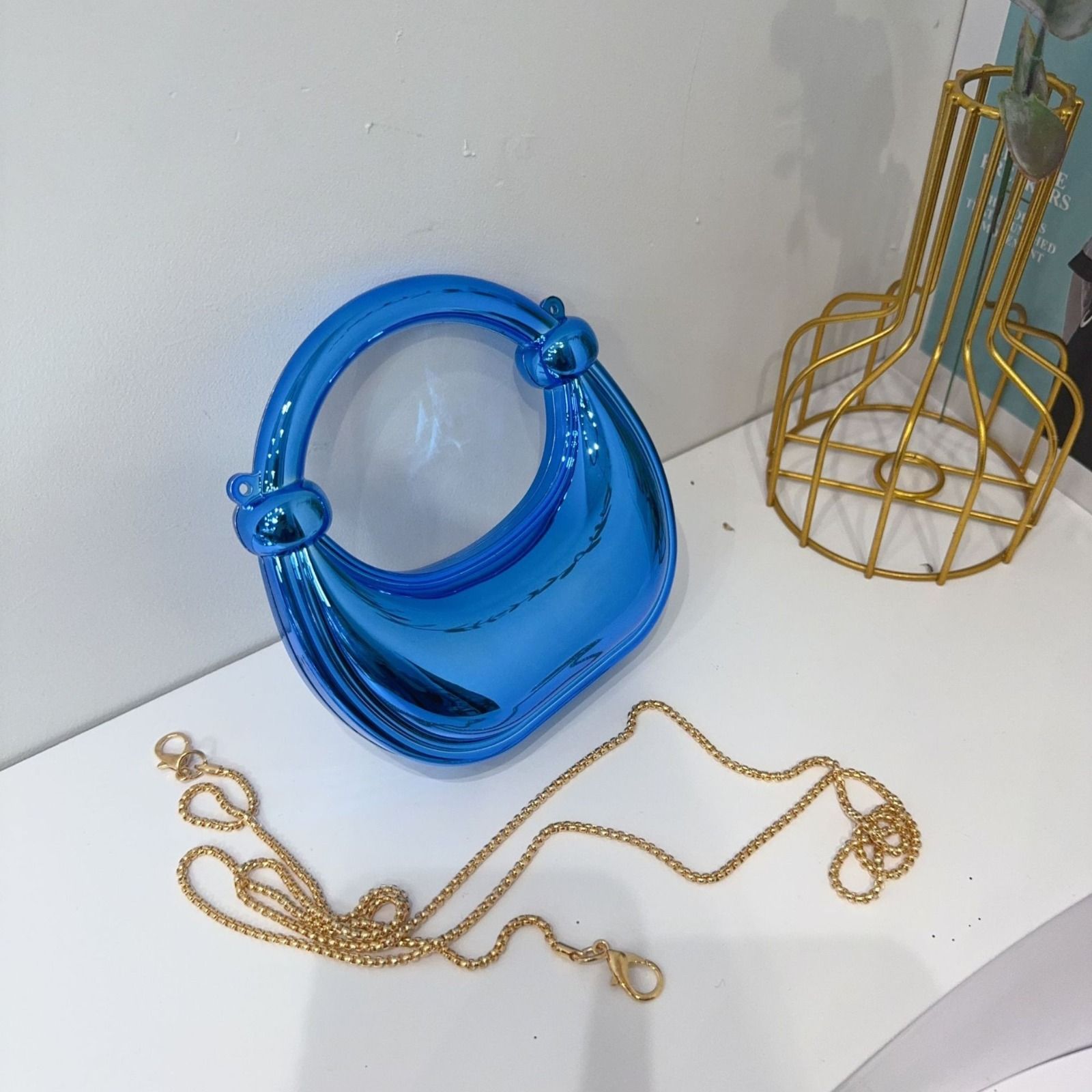 Enchanted Blue Transparent Handbag 