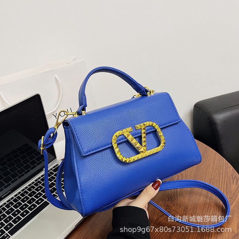 Enchanted Blue Leather Handbag 