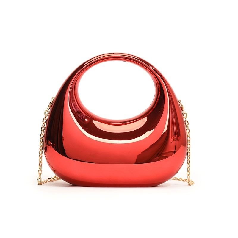 Opulent Metallic Red Handbag