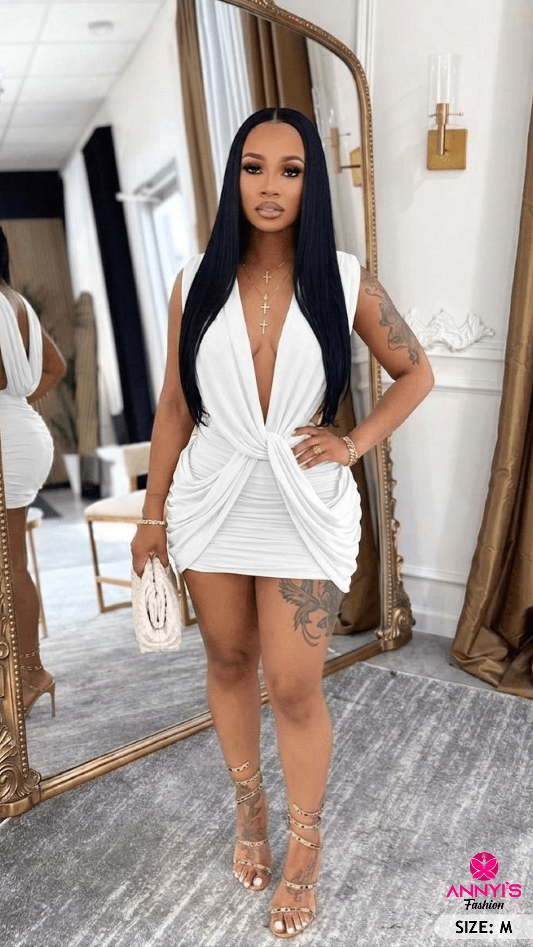 Radiance Draped Mini Dress [M]
