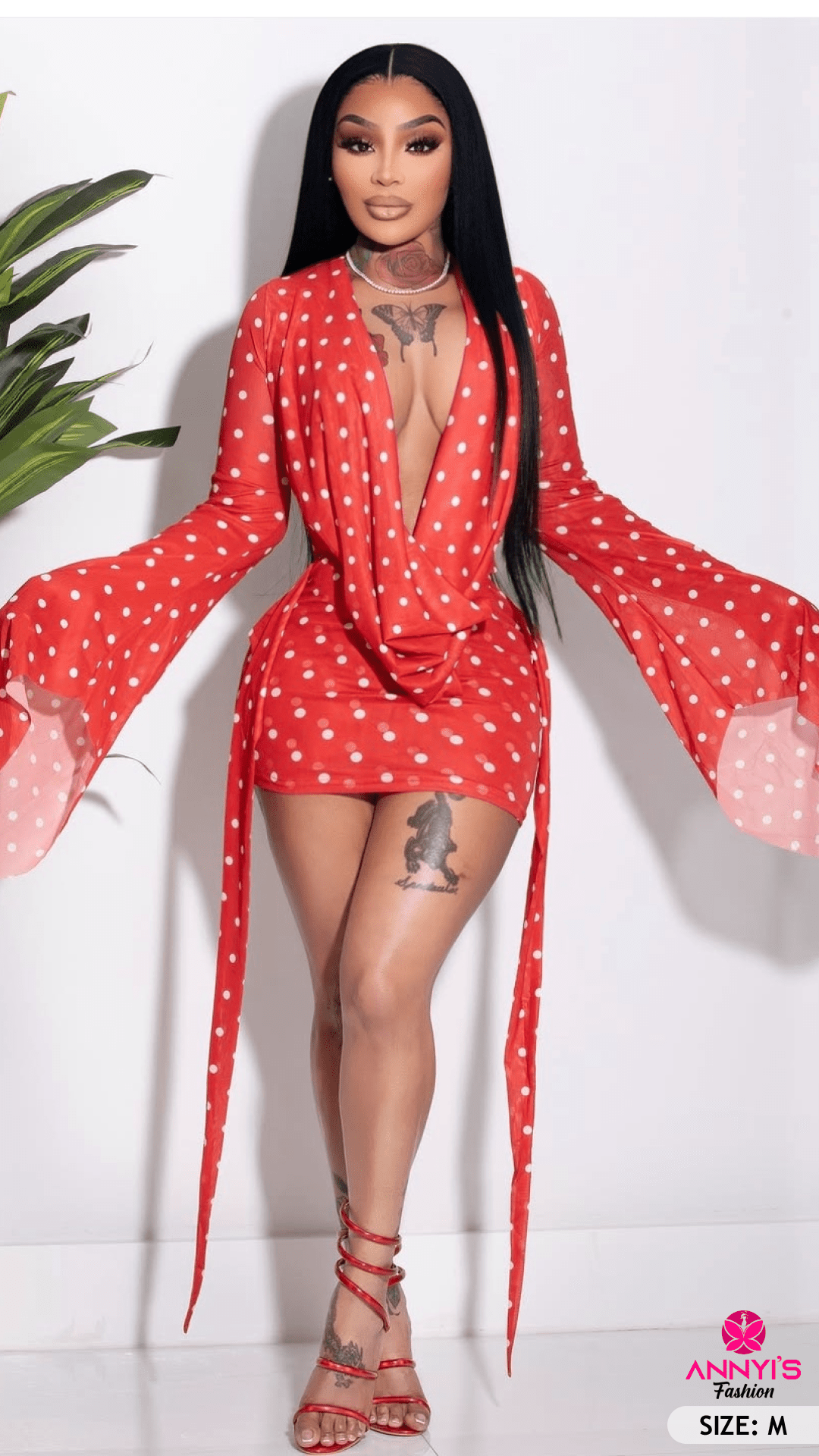 Radiance Polka Dot Mini Dress [M]