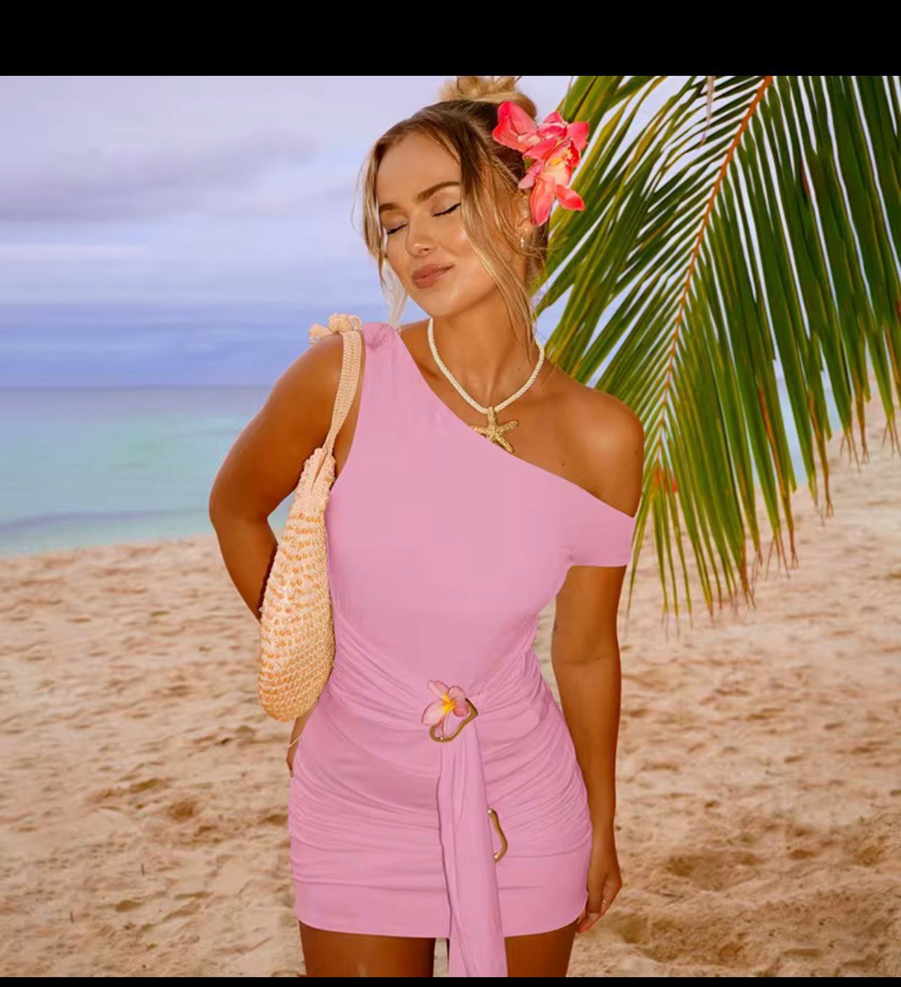 Enchanted One-Shoulder Mini Two Piece Set [M]