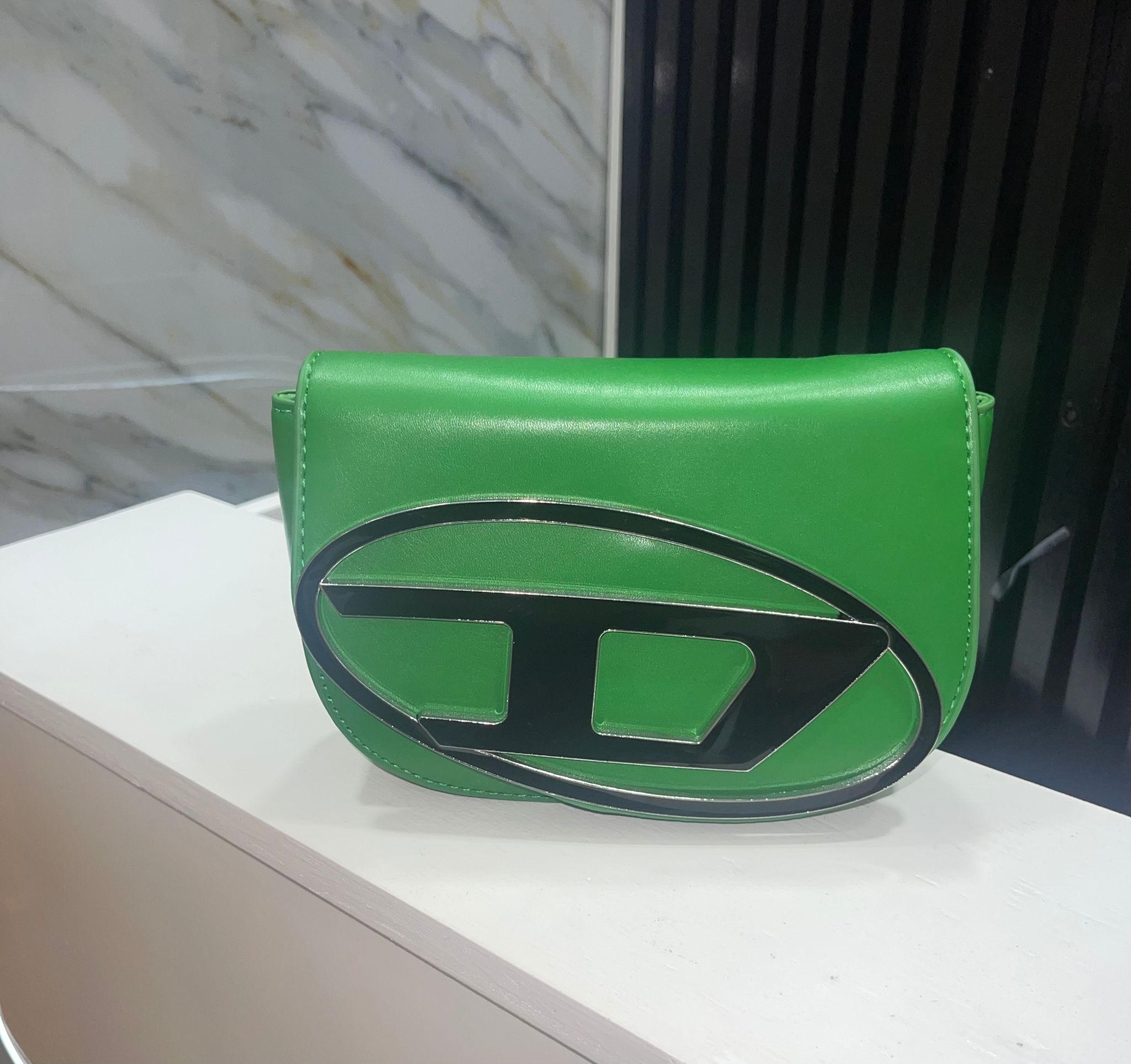 Enchanted Green Leather Shoulder Bag 