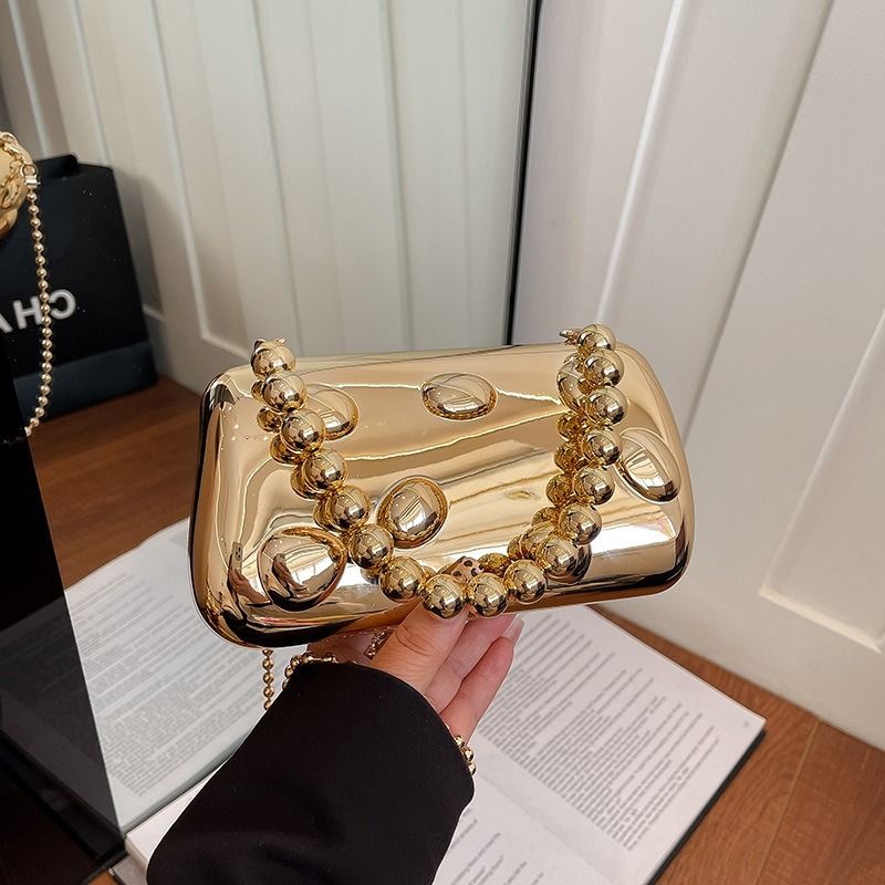 Glam Metallic Gold Evening Clutch