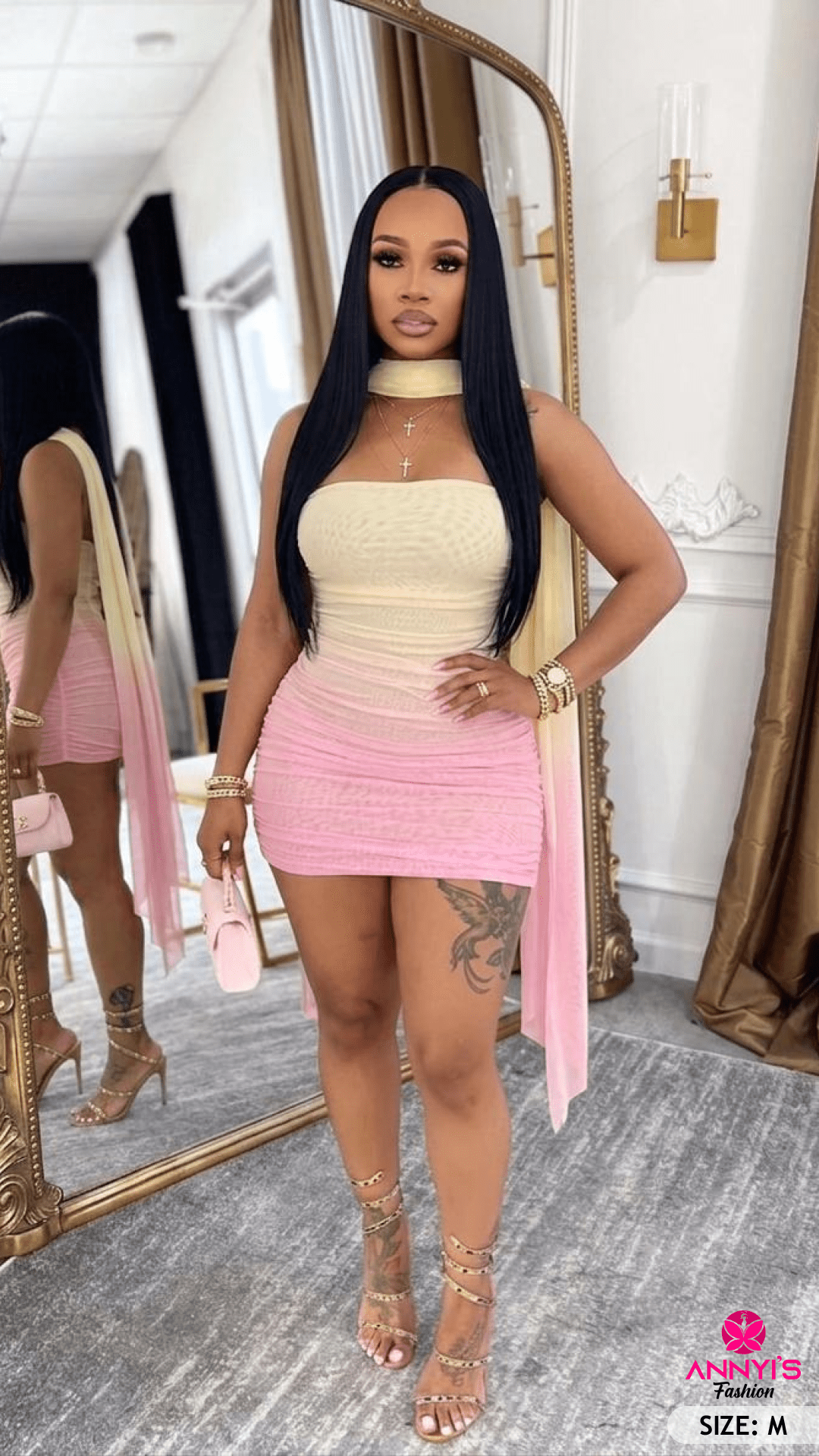 Radiance Ombre Bodycon Mini Dress [M]