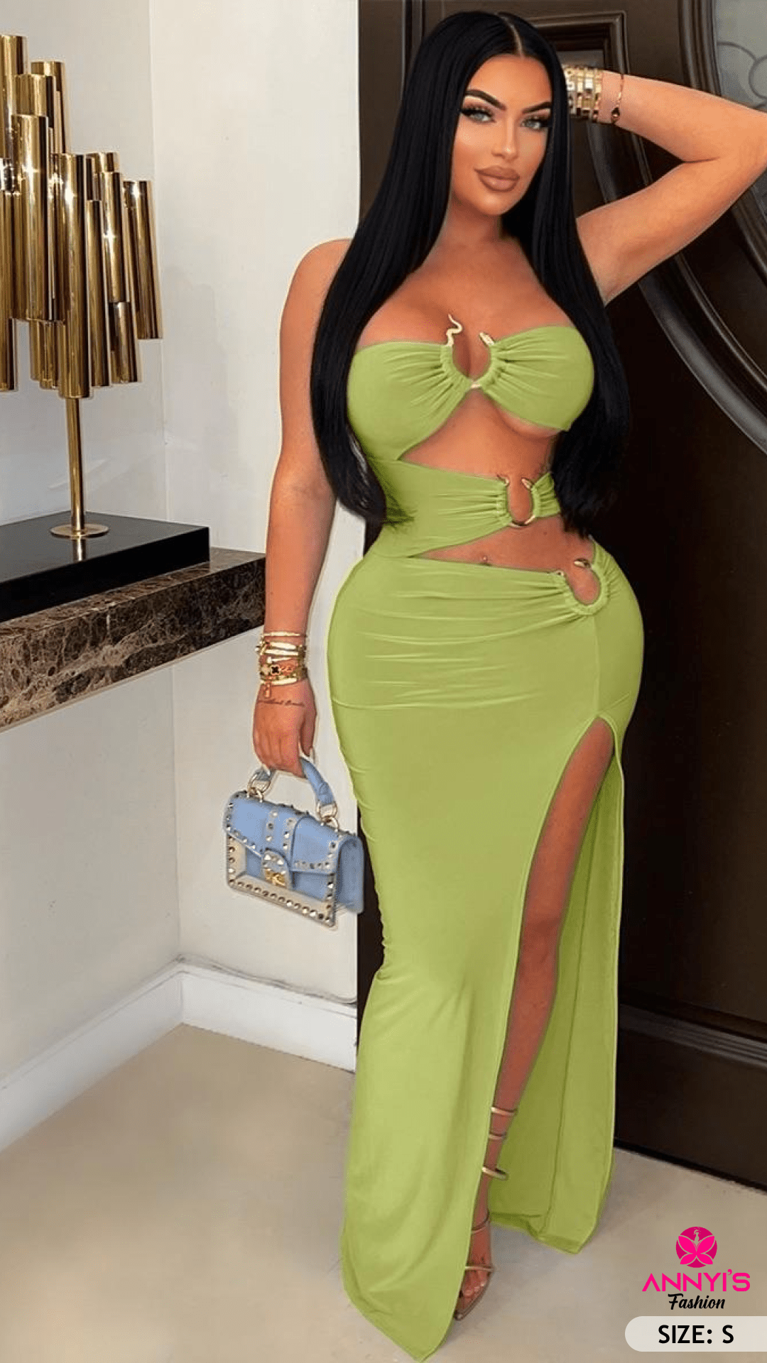Chic Cutout Maxi Dress [S]