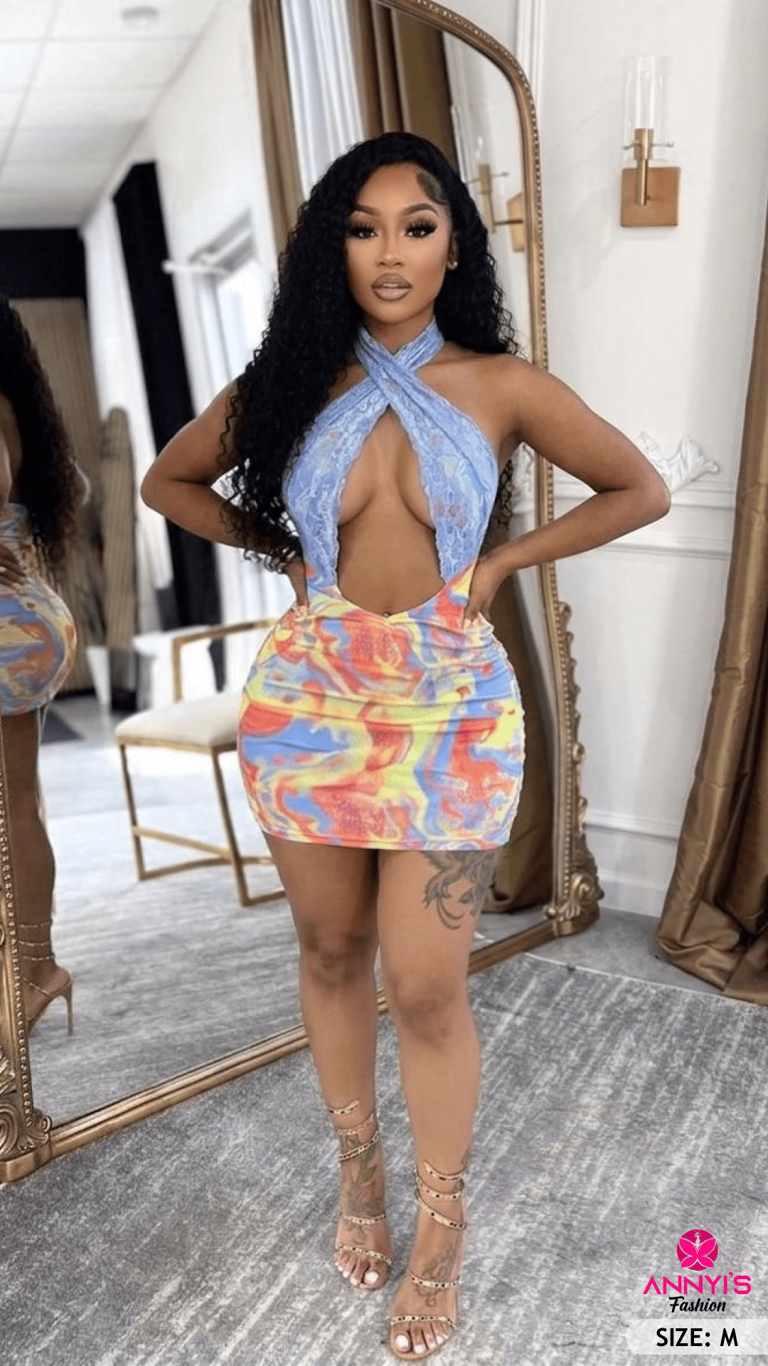 Luxe Halter Neck Mini Dress [M]