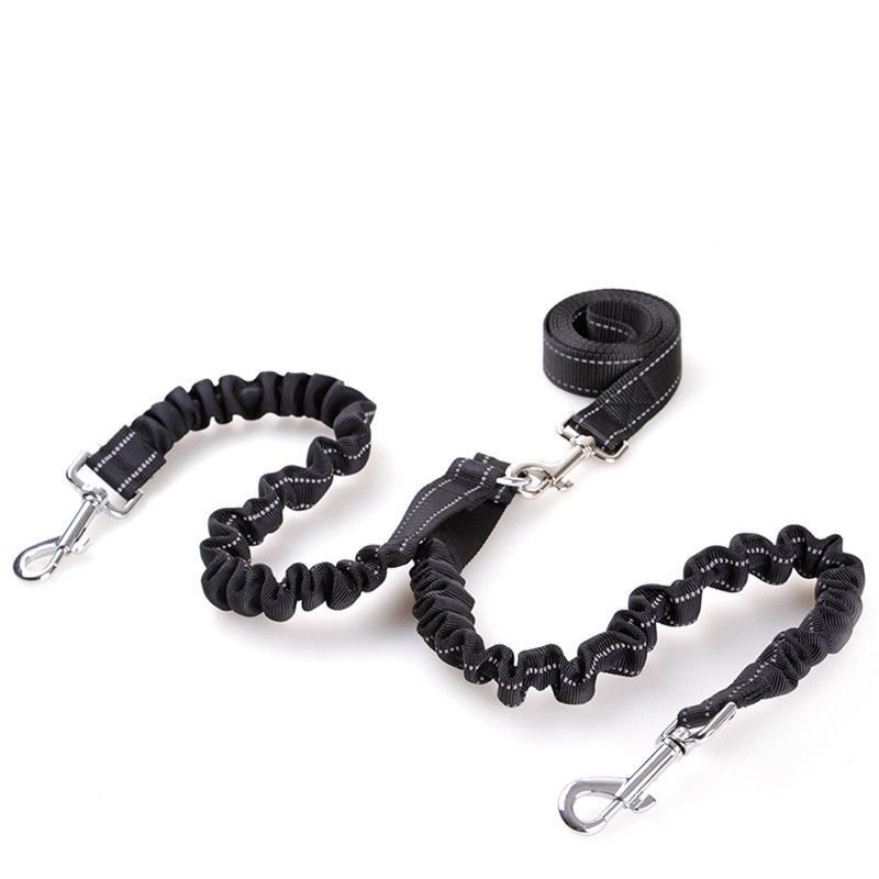 Double Headed Dog Pull Rope Retractable Dog Leash