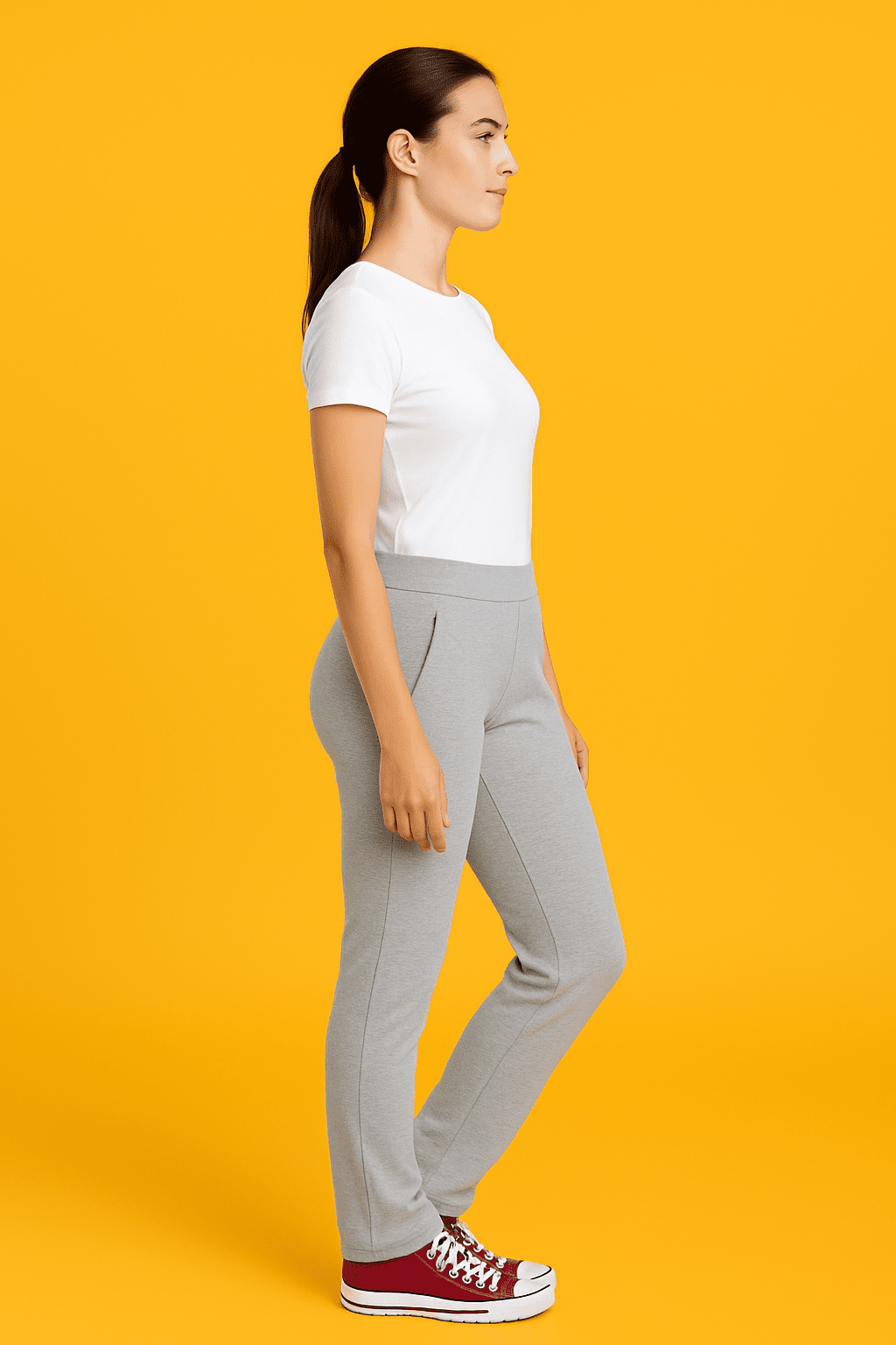 Women's Grey Stretch Lounge Pants