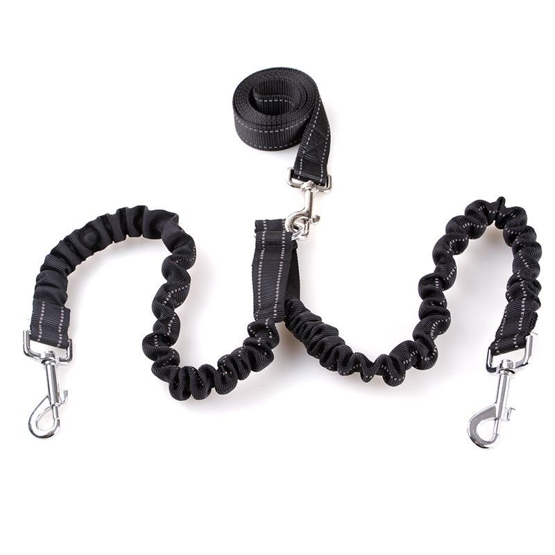 Double Headed Dog Pull Rope Retractable Dog Leash_3