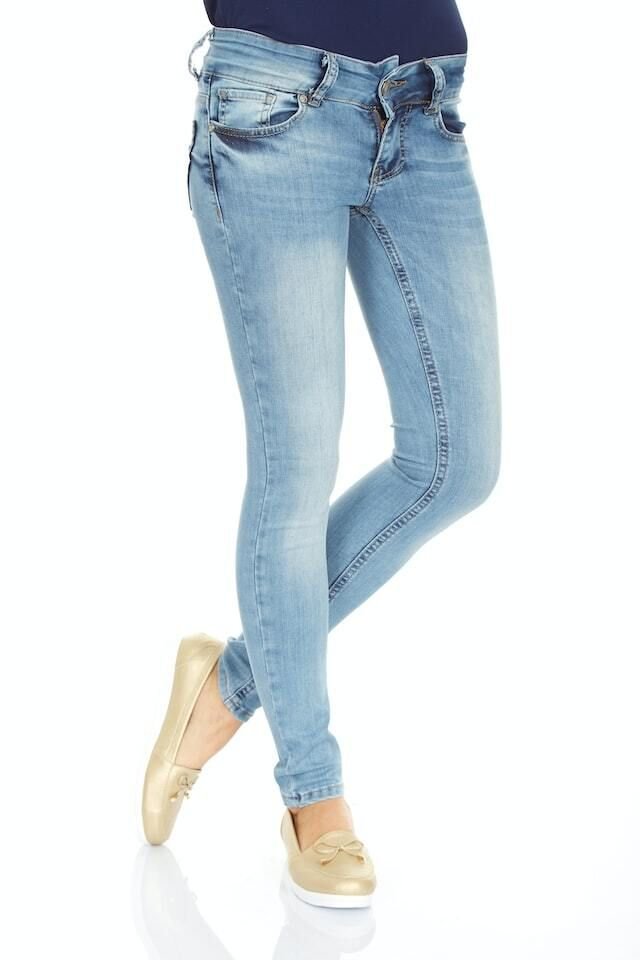 Light Wash High-Rise Skinny Jeans for Women
